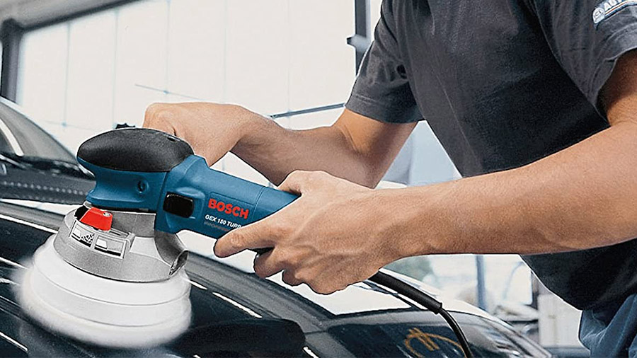La ponceuse excentrique filaire GEX 150 Turbo Professional Bosch