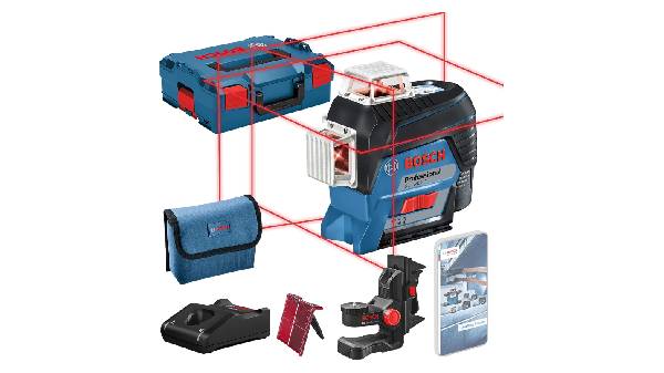 Niveau laser lignes GILL 3-80 C & Tige télescopique TP 320 Bosch