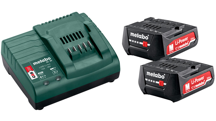 Perceuse visseuse 12V Powermaxx + 2 batteries 2Ah + chargeur + boite carton  + accessoires - METABO - SHRP4 - METABO 