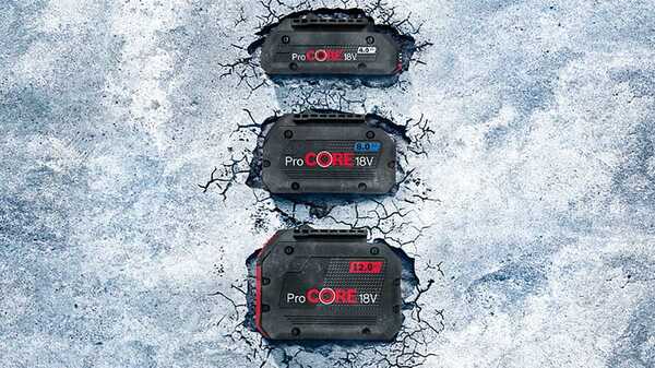 Les batteries ProCORE18V de 8,0 et 12,0 Ah Bosch