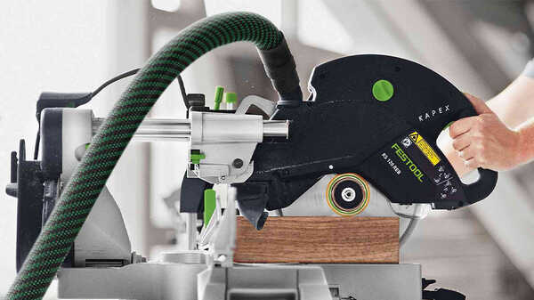 La scie à onglets radiale KAPEX KS 120 REB Festool : pour un travail parfait