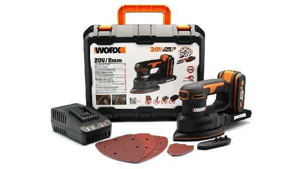 Ponceuse triangulaire sans fil 20V- 2Ah WX822 Worx