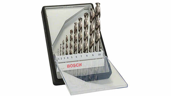 Bosch 2607010535 Coffret de forets à métaux rectifié HSS-G Robust Line pointe de perçage 135°