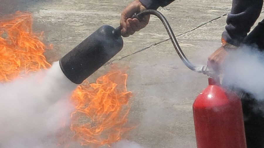 Extincteur au chantier et à l’atelier