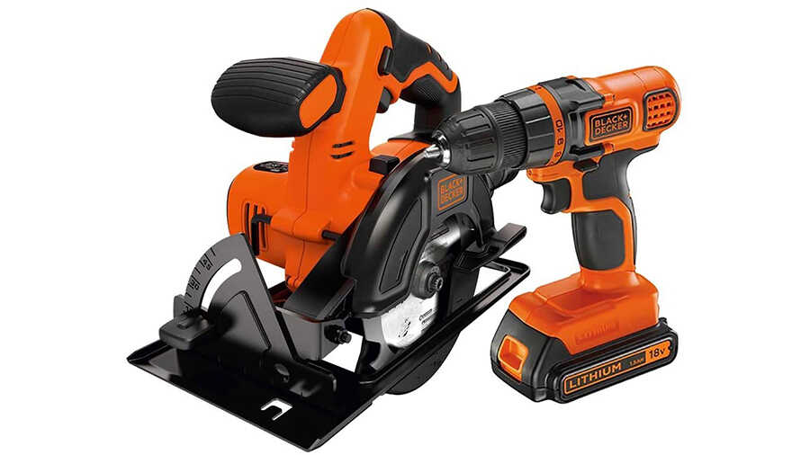 Lot de perceuse-visseuse et scie circulaire BDCDDCS18B2 Black+Decker