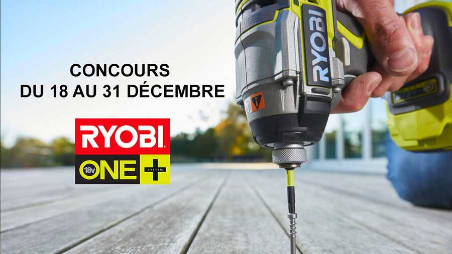 Jeu concours : Outils RYOBI à gagner pour Noël 2017