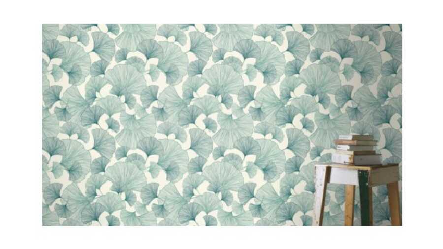 Motif gingko vert