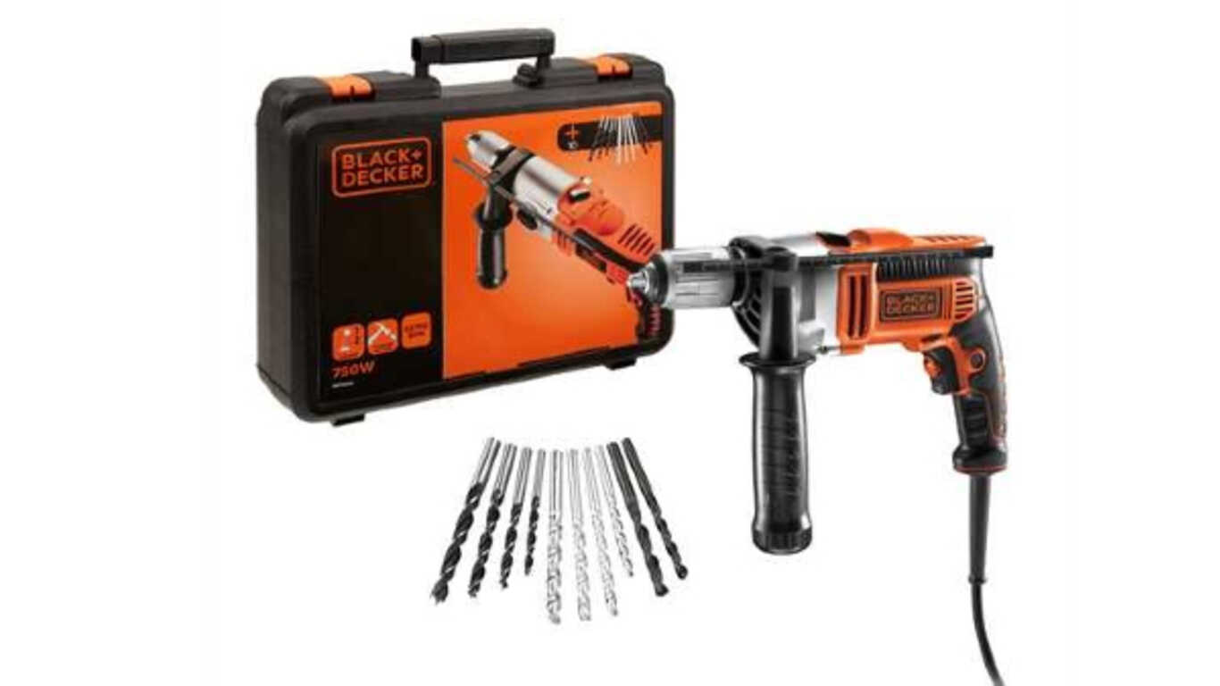 La perceuse électrique à percussion KR7532KA Black+Decker