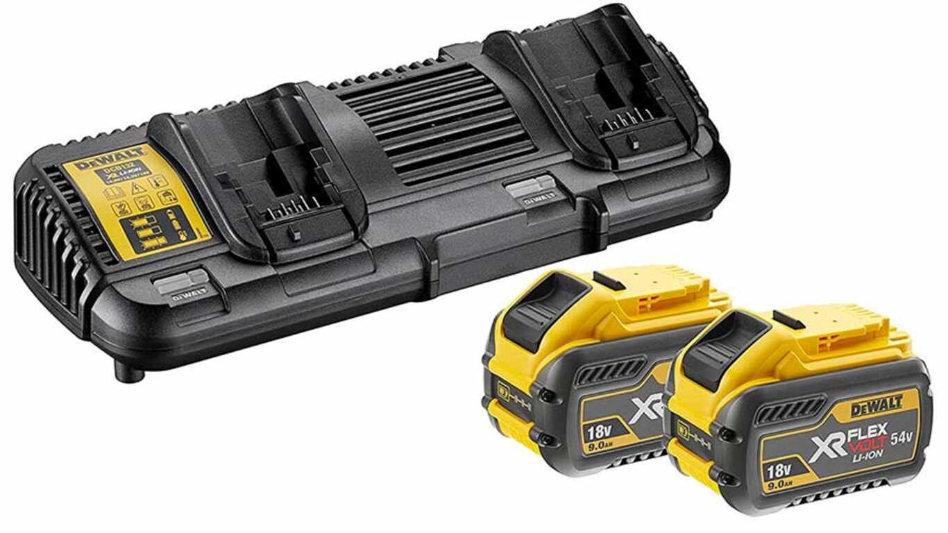 Pack chargeur DCB132X2-QW et Batterie Dewalt DCB547 Flexvolt Batterie li-Ion 54 V 3 Ah prix pas cher