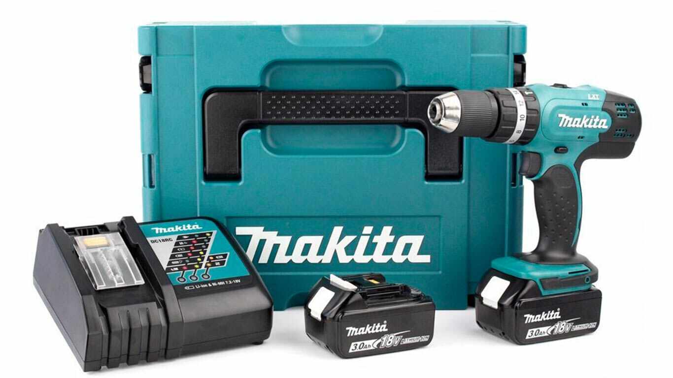 Makita DHP453RFJ Visseuse-Perceuse à Percussion avec 2 Batteries pas cher
